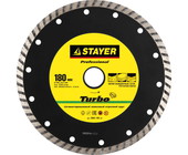 Диск алмазный отрезной Stayer 180 мм "PROFI" сегментированный, сухая и влажная резка 3662-180_z01