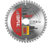 Диск пильный ЗУБР "МАСТЕР" "Чистый рез" по дереву, 200x30, 48Т 36914-200-30-48
