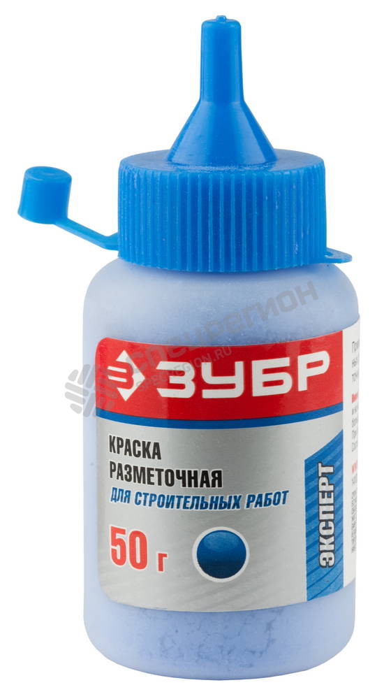 Фотография Краска 4-06405-1_z01 ЗУБР разметочная для строительных работ, синяя, 50г