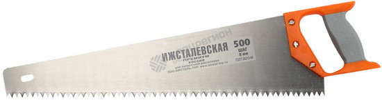 Фотография Ножовка 1520-50-08_z01 "ИЖ" "ПРЕМИУМ" по дереву с двухкомпонентной пластиковой рукояткой, шаг 8мм, 5