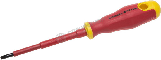 Фотография Отвертка диэлектрическая SL 4,0 х 100 мм STAYER 25141-04-10_z01 до 1000Вт