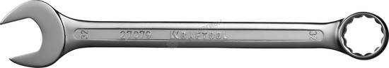 Фотография Ключ 27079-32 комбинированный KRAFTOOL , Cr-V, хромированное покрытие, 32х369мм
