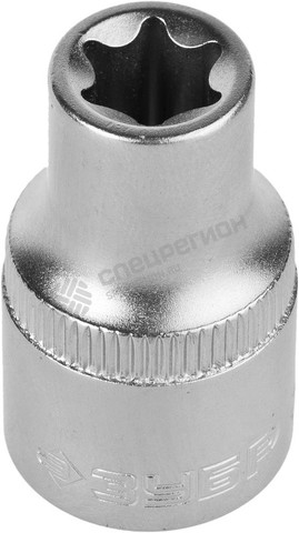 Фотография Головка 27719-12 торцовая ЗУБР "МАСТЕР" (1/2"), Cr-V, E-TORX, хроматированное покрытие, E12