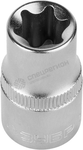 Фотография Головка 27719-18 торцовая ЗУБР "МАСТЕР" (1/2"), Cr-V, E-TORX, хроматированное покрытие, E18